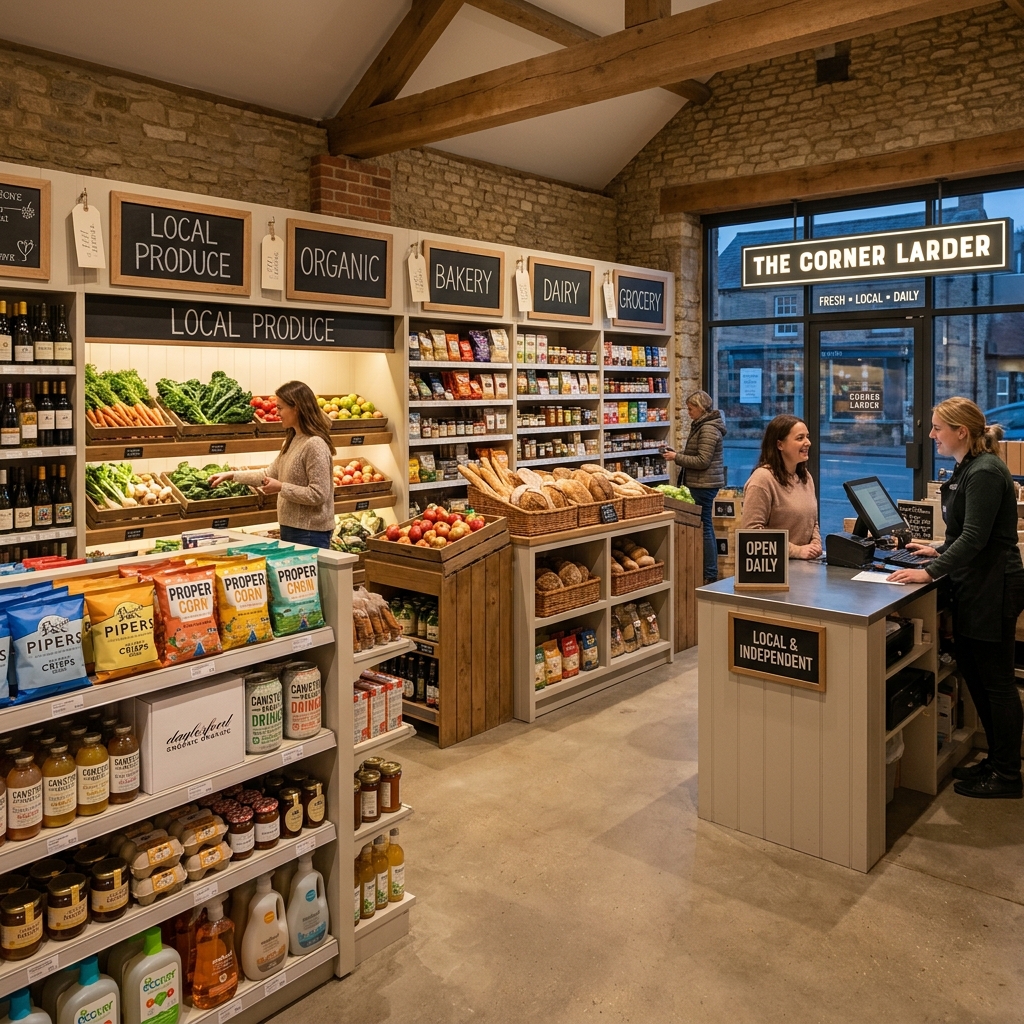Clean and well-organized retail store interior
